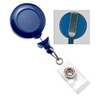 010662 HID Royal Blue Badge Reel with Clear Vinyl Strap & Belt Clip - Pack of 100-DISCONTINUED