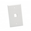 Show product details for 601WH-25 Platinum Tools Wall Plate Standard 1 Port - White - 25 Pack