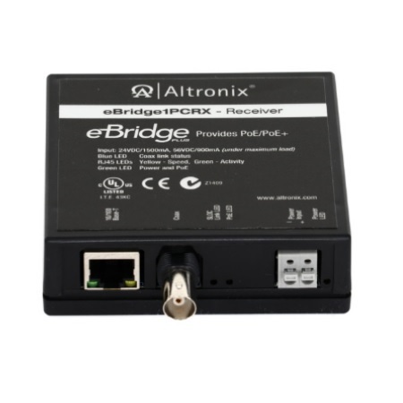 EBRIDGE1PCRX Altronix IP and PoE+ Over Coax Receiver