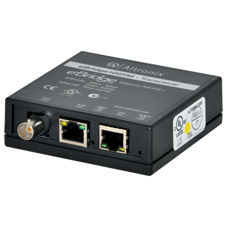 EBRIDGE100TM Altronix Ethernet over Coax/Cat5e Transceiver for Extended Distances