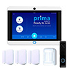 Show product details for PKIT1DV Prima by Napco All-in-One-Connected Home and Security 7" Smart Panel Kit with 1 x HD Video Doorbell (Hardwired), 3 x Windor/Door Transmitters and 1 x PIR Sensor - Verizon