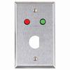 [DISCONTINUED] RPX-1360 Alarm Controls Single Gang Stainless Steel Wall Plate with 1/4" Red and Green LEDs and 3/4" "D" Hole for Ace Lock