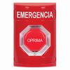 Show product details for SS2009EM-ES STI Red No Cover Turn-to-Reset (Illuminated) Stopper Station with EMERGENCY Label Spanish