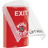 Show product details for SS2020XT-EN STI Red Indoor Only Flush or Surface Key-to-Reset Stopper Station with EXIT Label English
