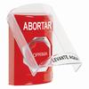 Show product details for SS2022AB-ES STI Red Indoor Only Flush or Surface Key-to-Reset (Illuminated) Stopper Station with ABORT Label Spanish