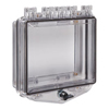 STI-7511C STI Polycarbonate Enclosure with Open Backbox for Flush Mount Applications and Exterior Thumb Lock - Clear