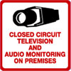STV-205 Maxwell Alarm CCTV & AUDIO Sign 11.5" x 11.5"
