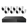 TNP84-5MLE8 Nuvico Xcel Series 8 Channel NVR Kit 50Mbps Max Throughput - 4TB Built-in 8 Port PoE and 8 x 5MP 2.8mm Outdoor IR Eyeball IP Security Cameras