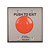 TS-50B Alarm Controls Double Gang Push To Exit Momentary Button - Black Button - Stainless Steel