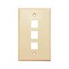 Show product details for WP-3P-IV Pro's Kit 7PK-300-3IV Single Gang Wall Plate - 3 Port - Ivory