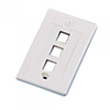WPIC-3P-WH Pro's Kit 7PK-317V3-WH Single Gang Wall Plate Icon Style - 3 Port - White