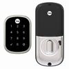 Show product details for YRD256-NR-619 Yale Touchscreen No Radio Key Free Deadbolt - Satin Nickel