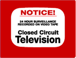 STV-202 Maxwell Alarm CCTV NOTICE! Sign 11.5" x 11.5"